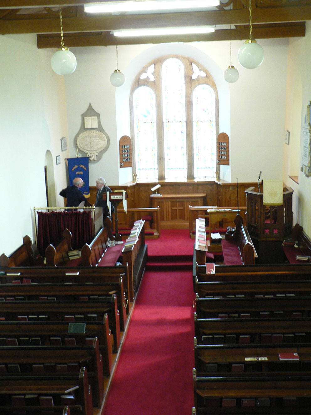 Lissan Parish Church: view from gallery to communion table. Photo: Keith Ison.