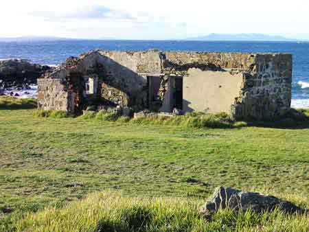 Image of Swan Island cottage ruins