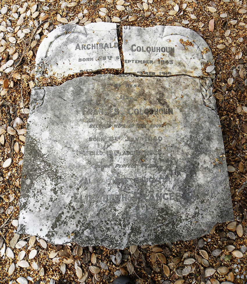 Image of Grave of Archibald COLQUHOUN. Photo: Claudia Bond.