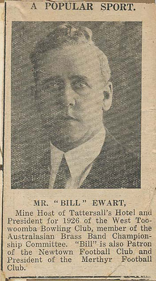 Image of Toowoomba publicity for Bill EWART.