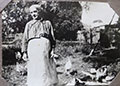Image of Mary Colquhoun with chooks.