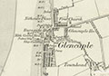 Image of 1856 map of Glencaple Village from the OS.