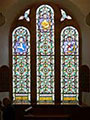 Image of Lissan Parish Church: stained glass windows. Photo: Keith Ison.