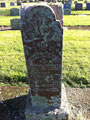Image of Inscription on George GEE ’s gravestone.