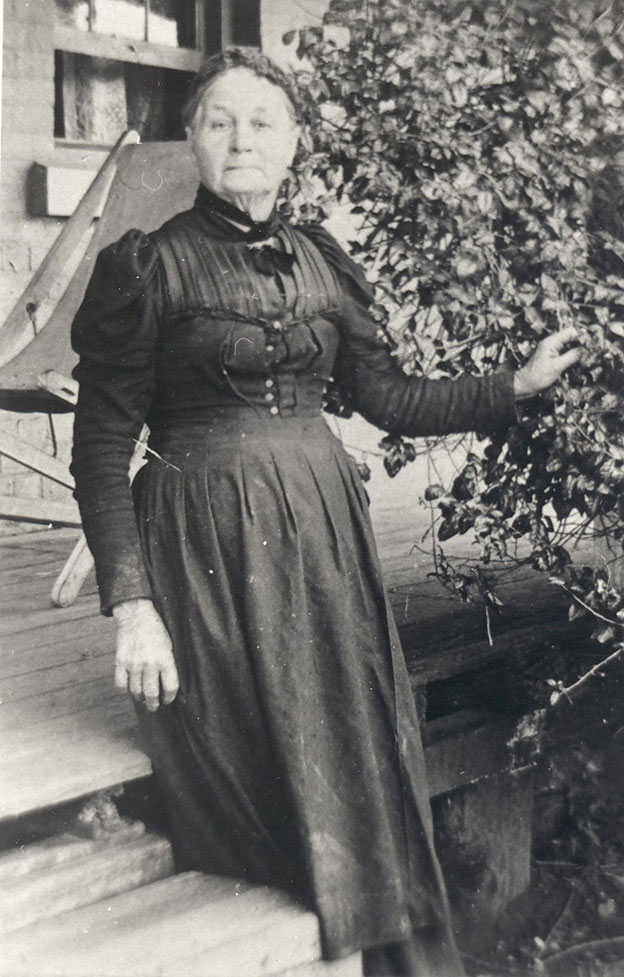 Image of Sarah Australia PATFIELD outside her home at Paterson. Photo: Courtesy David Smith.