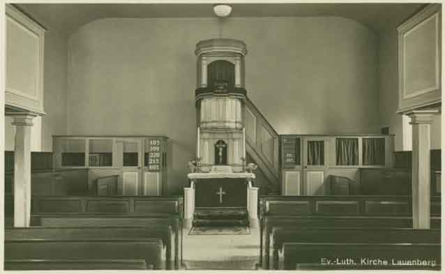 Image of Lauenberg: Interior view of the Protestant Church.