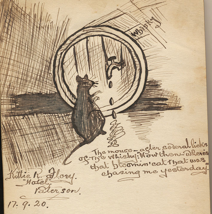 Illustration in autograph book by Kittie R. FLORY Image of Illustration in autograph book by Kittie R. FLORY