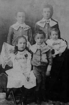 Louis' first five Children. Photo ~ 1906
